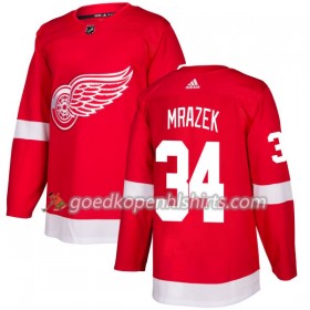 Detroit Red Wings Petr Mrazek 34 Adidas 2017-2018 Rood Authentic Shirt - Mannen